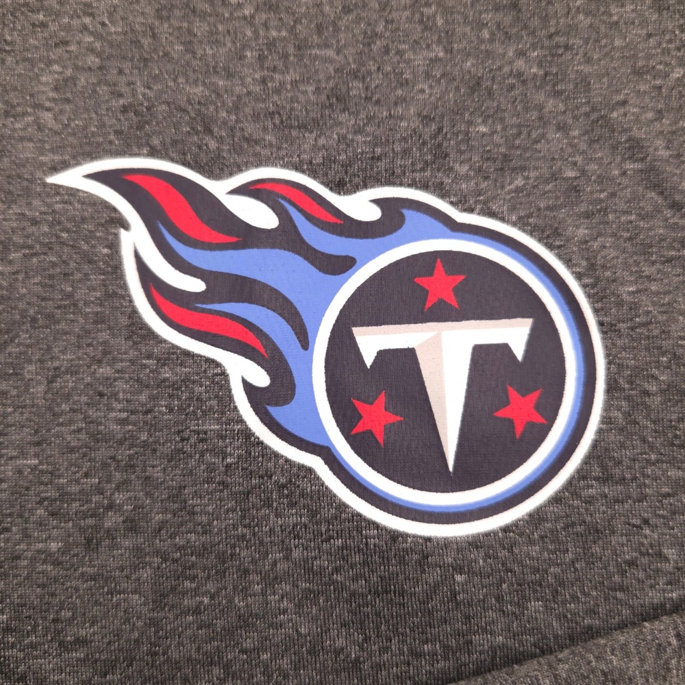 NFL Team Apparel Titans 1/4 Zip Long Sleeve Hooded Shirt Grey Blue Mens XL - Picture 6 of 9